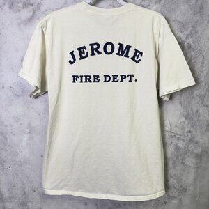 Vintage Y2K Jerome Fire Department T Shirt Mens Large White